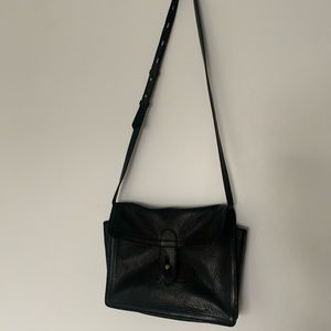Black leather Madewell Satchel
